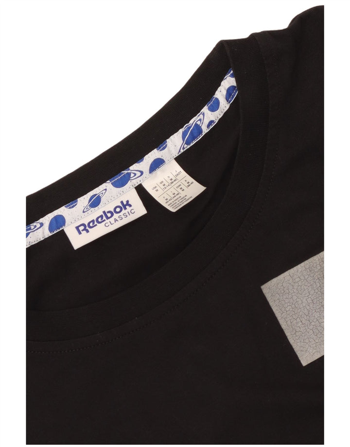 Camiseta feminina Reebok Oversized Graphic Top UK 12/14 Médio Preto