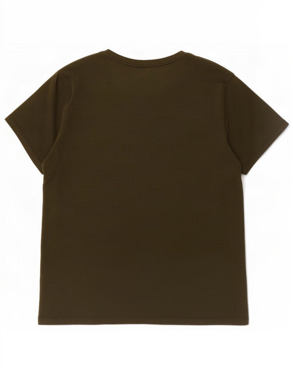 Camiseta gráfica masculina Hugo Boss Top XL algodão cáqui