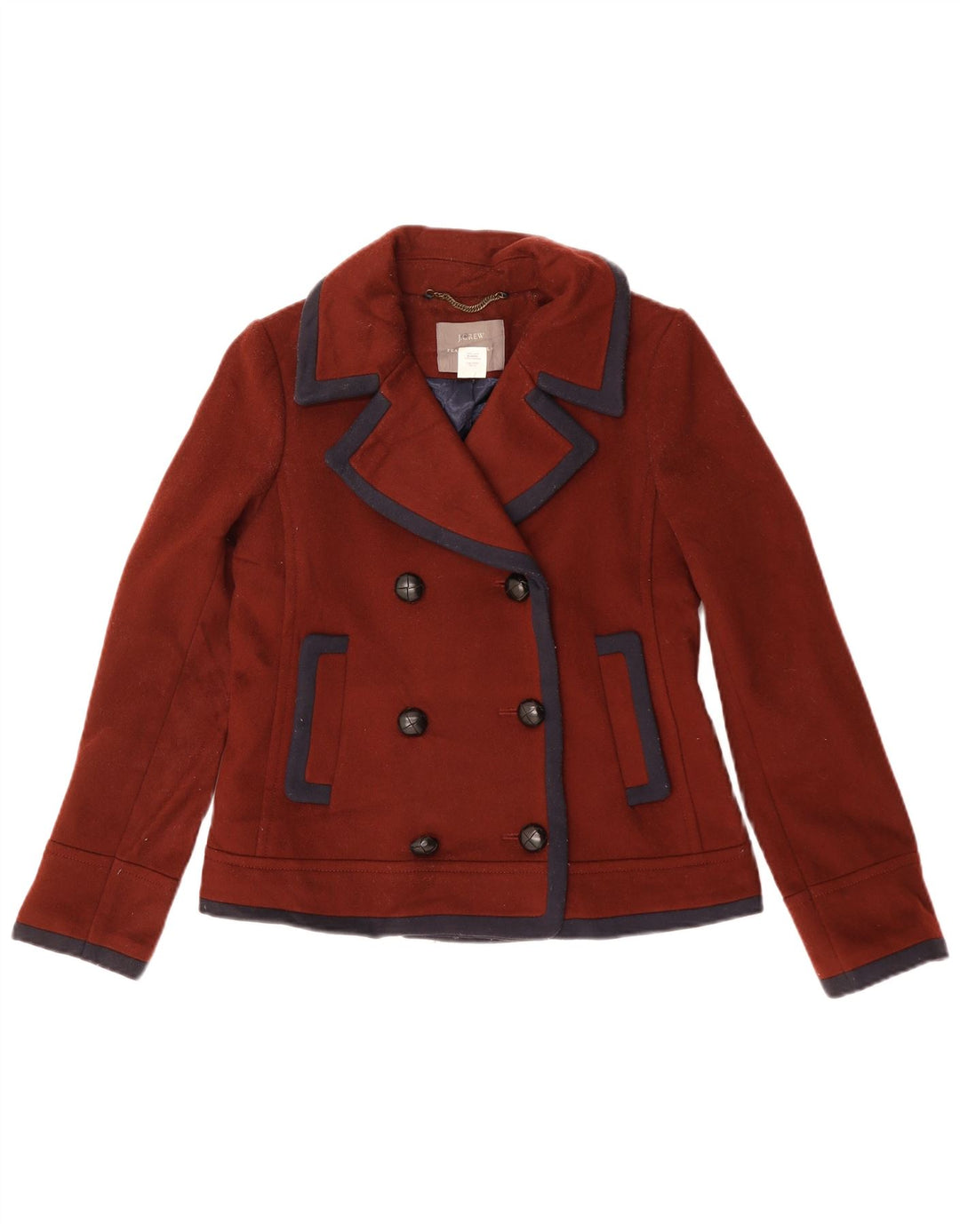 J. Crew Casaco feminino oversized Pea US 2 XS lã marrom