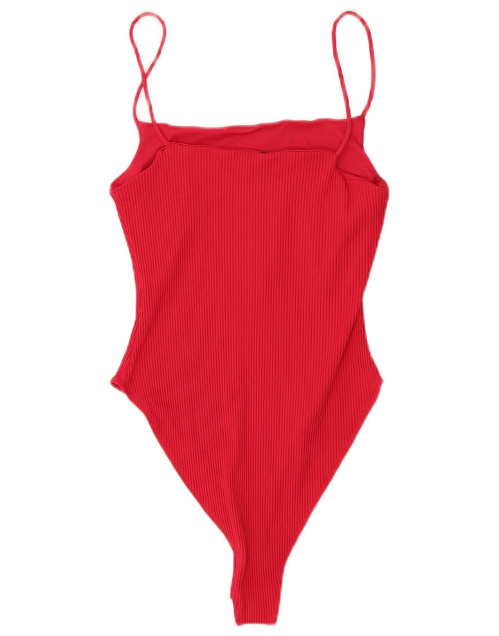 Body feminino Zara UK 12 poliamida vermelha média