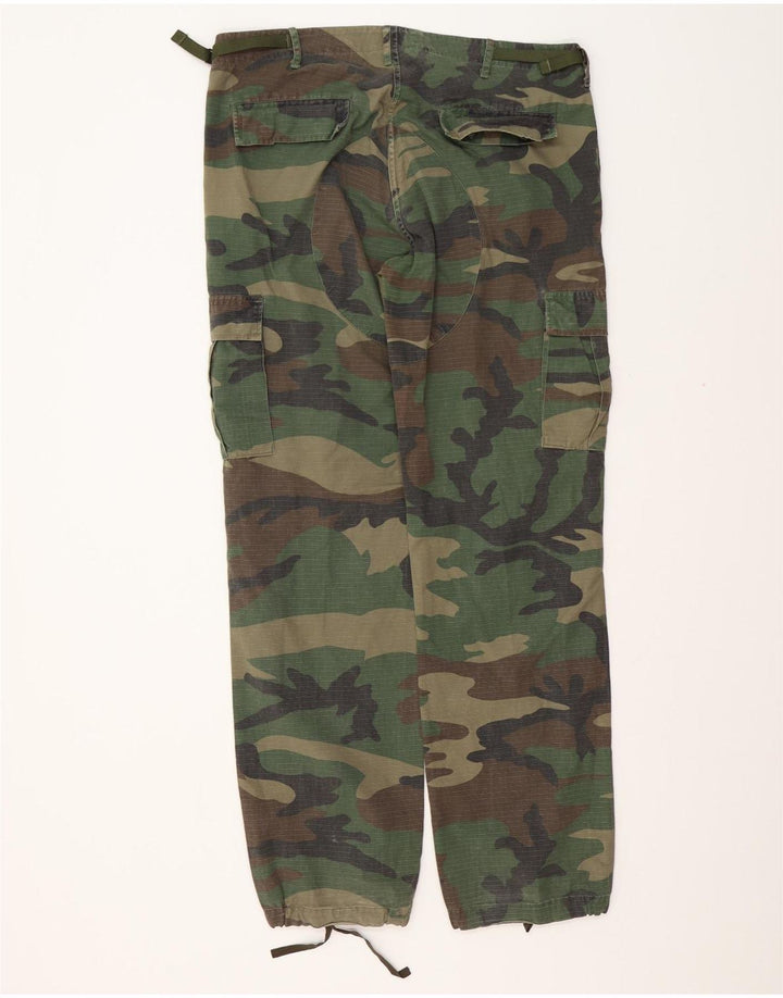 Calça cargo masculina reta BARROW'S grande W36 L34 camuflagem cáqui