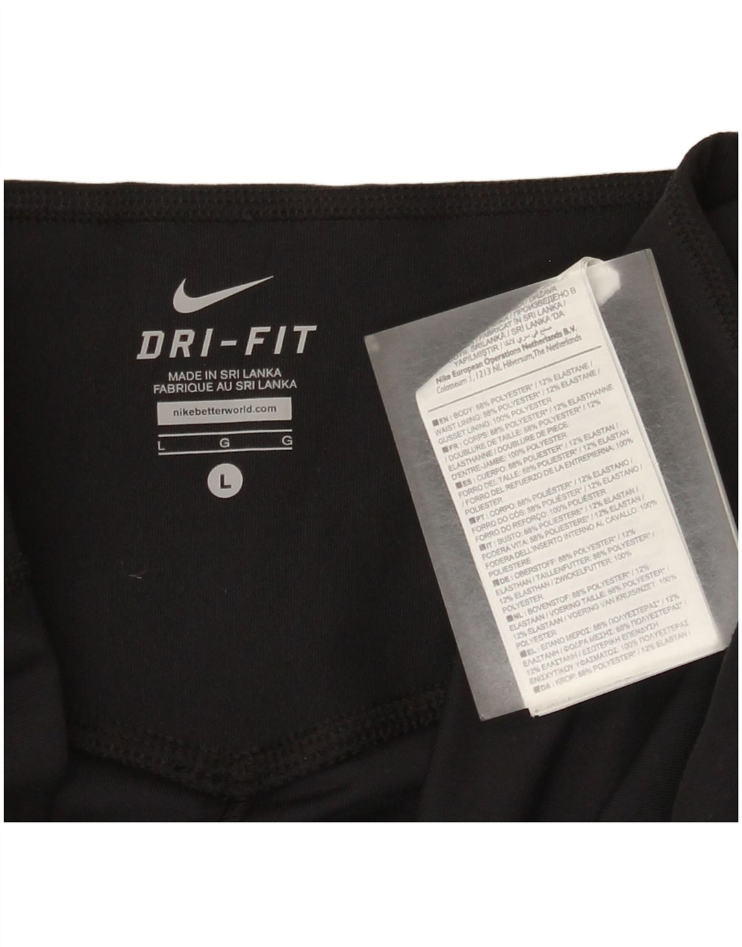 Leggings Nike Dri Fit Capri UK 14 Grande Poliéster Preto