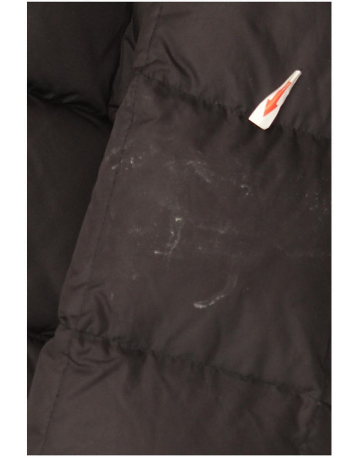 Casaco acolchoado feminino vintage solto UK 14 médio preto
