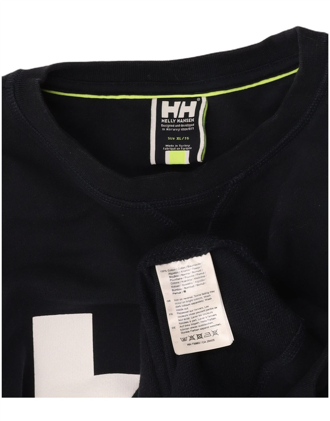 HELLY HANSEN moletom gráfico masculino Jumper XL azul marinho algodão