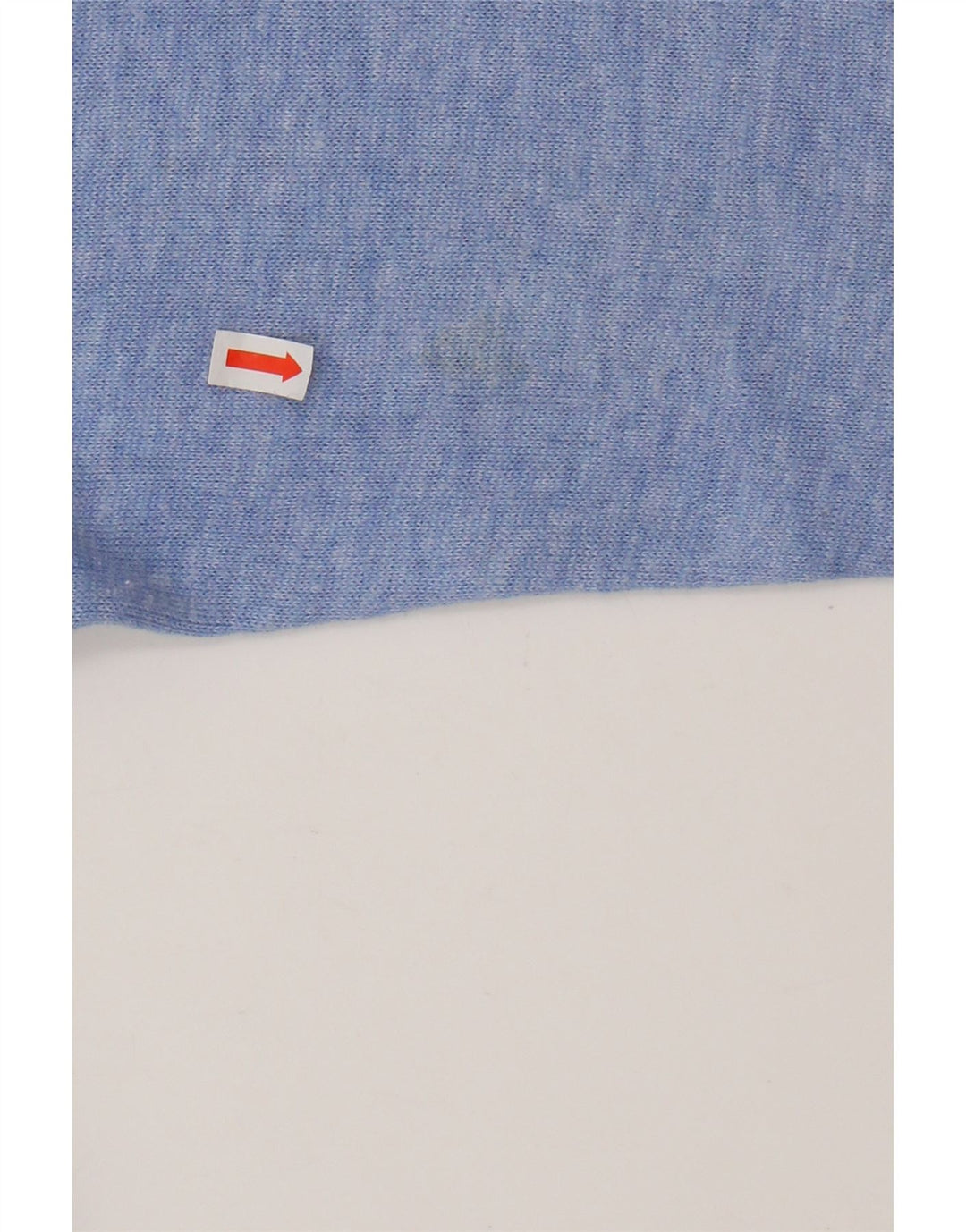 Suéter cardigã feminino WHITE STUFF Reino Unido 10 pequeno algodão manchado azul