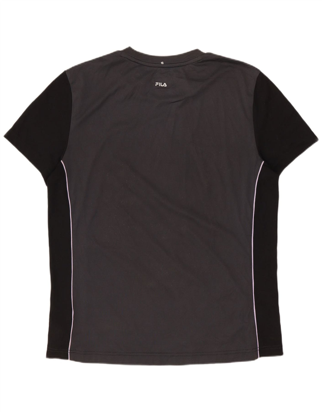 Camiseta masculina FILA Top IT 48 poliéster colorblock cinza médio