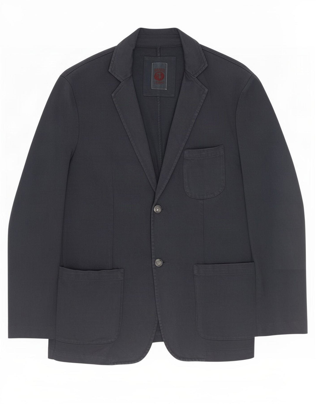 Jaqueta blazer masculina Trussardi com 2 botões EU 52 XL azul marinho algodão