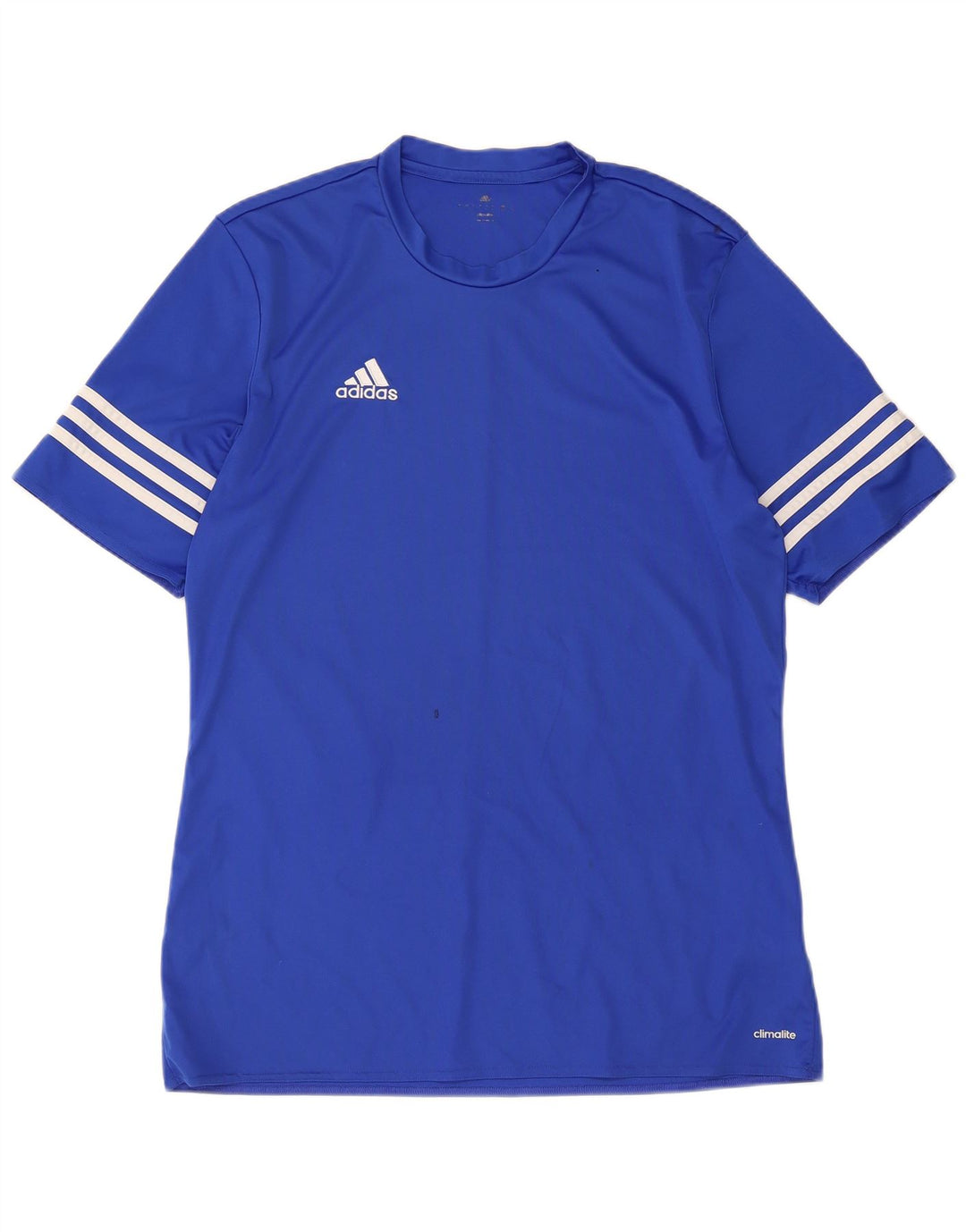Adidas Masculino Climalite Camiseta Top Médio Azul Poliéster