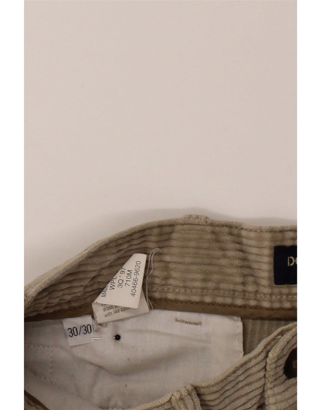 DOCKERS Womens Pegged Corduroy Trousers W30 L30 Beige Cotton Vintage Dockers and Second-Hand Dockers from Messina Hembry 