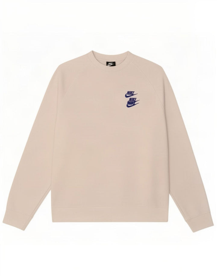 Nike moletom gráfico masculino jumper grande algodão branco