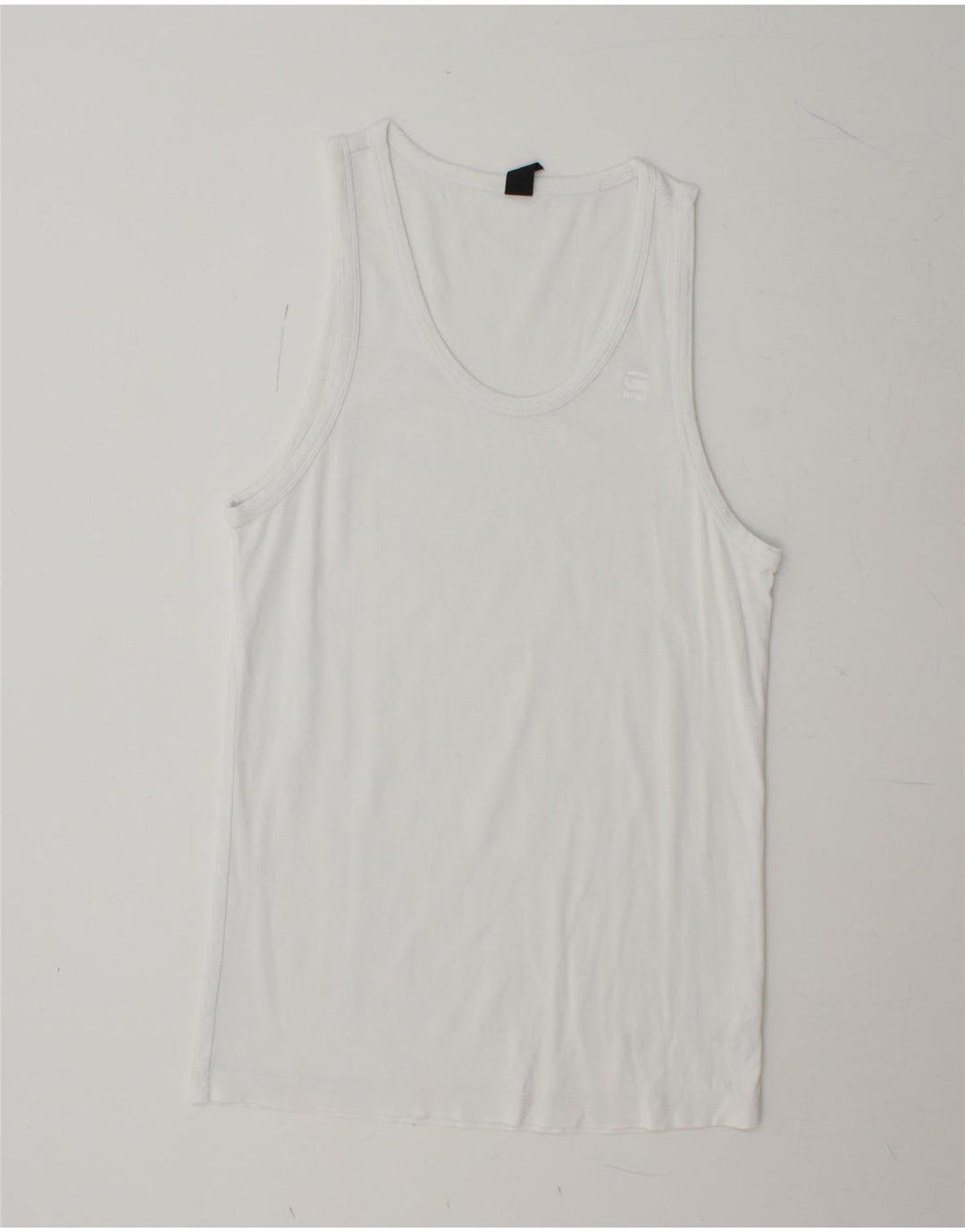 G-STAR Womens Vest Top UK 18 XL White Cotton Vintage G-Star and Second-Hand G-Star from Messina Hembry 