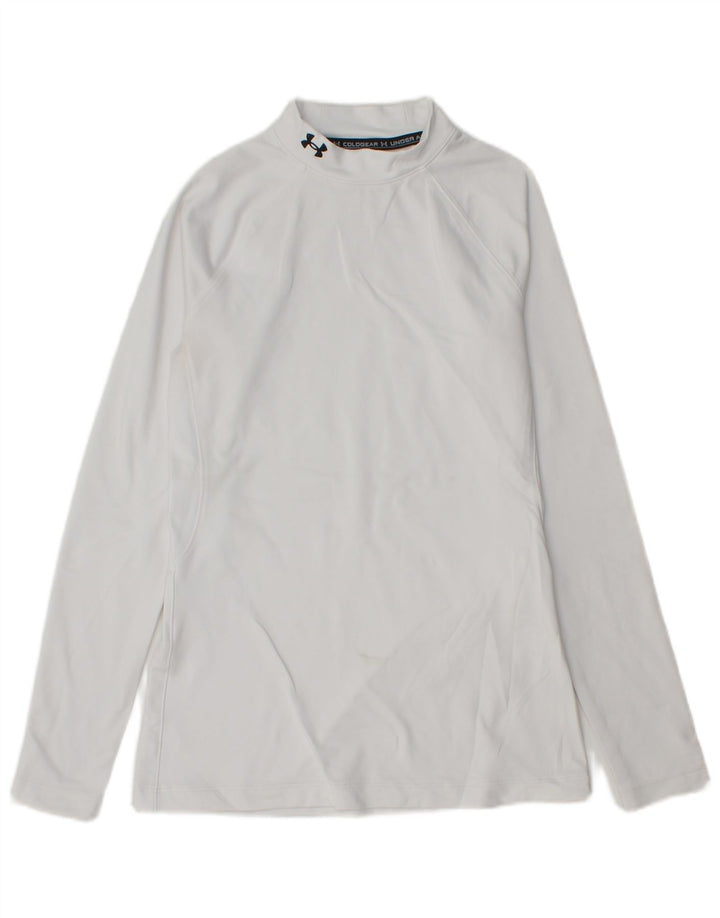 Under Armour Masculino Cold Gear Top manga longa poliéster branco médio