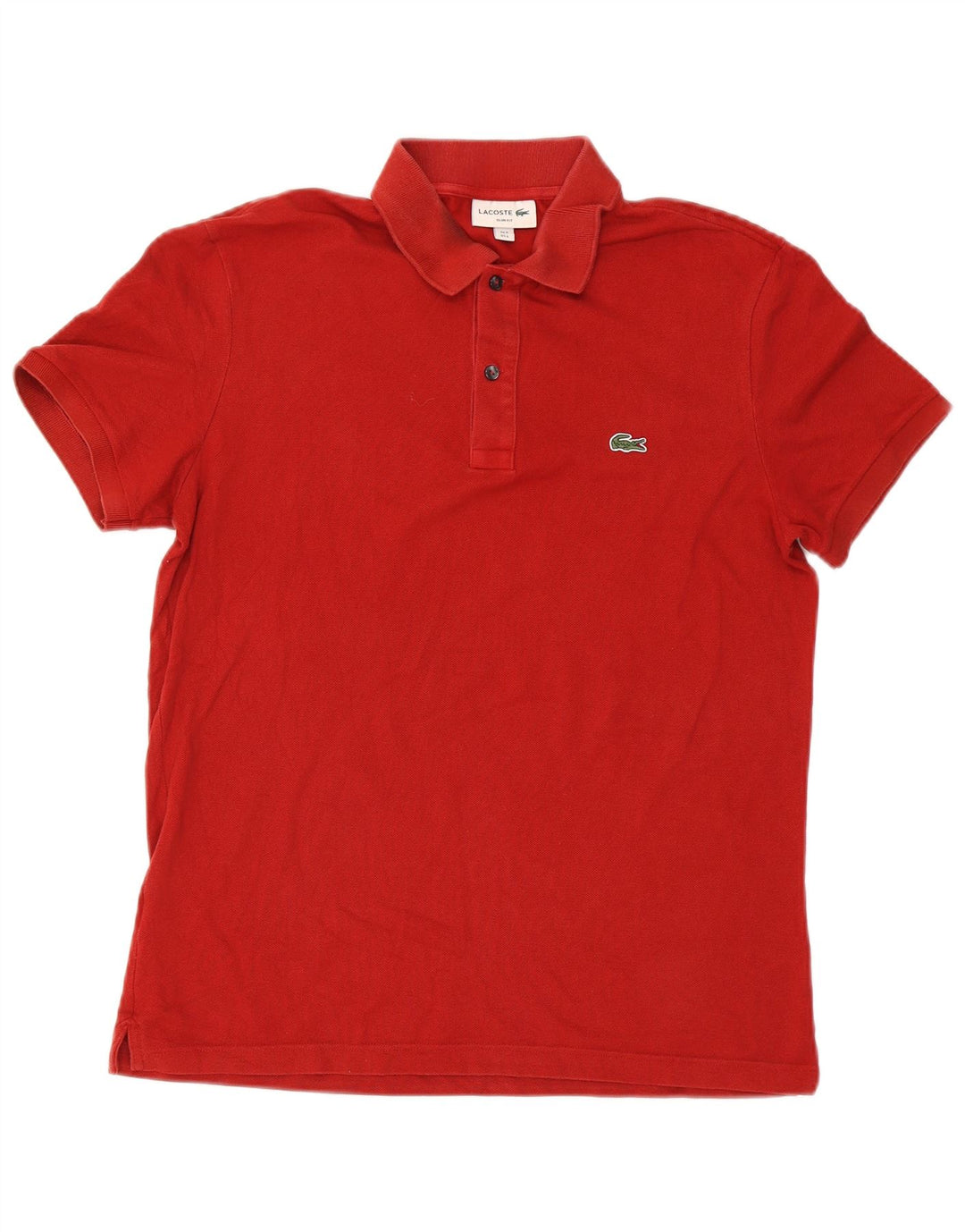 Camisa polo masculina Lacoste Slim Fit tamanho 5 grande vermelha