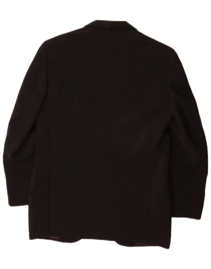 Jaqueta blazer masculina San Babila Milano com 1 botão Reino Unido 40 grande preta