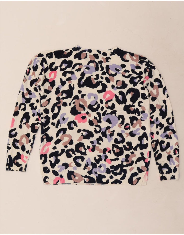 Suéter feminino Marks & Spencer com gola redonda Reino Unido 12 médio bege