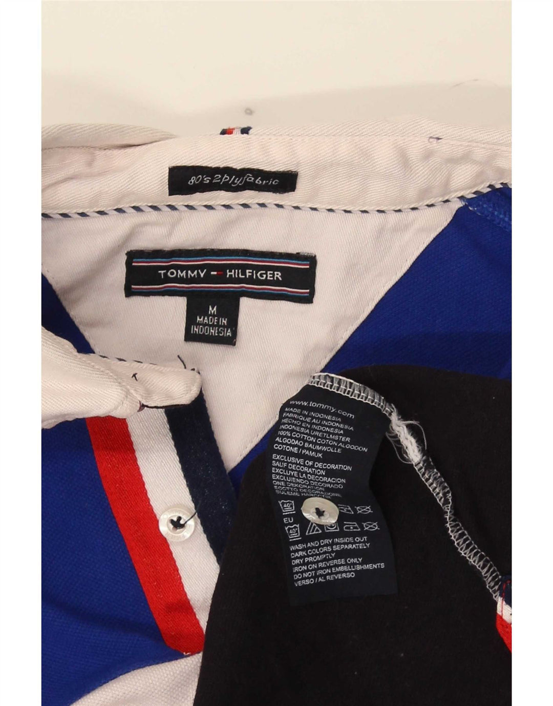 Tommy Hilfiger Camiseta masculina gráfica de rugby média multicolorida