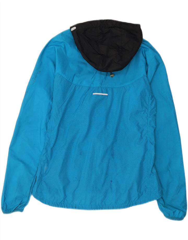Nike Womens Hooded Tracksuit Top Jacket UK 14 Médio Azul