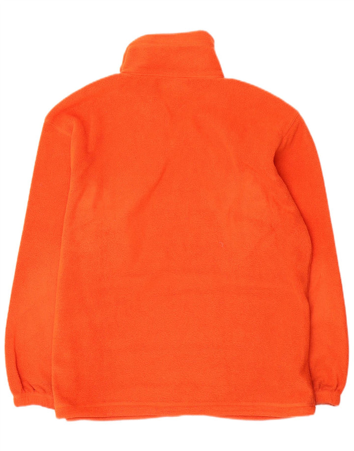 Asics Mens Zip Neck Fleece Jumper Médio Laranja Poliéster