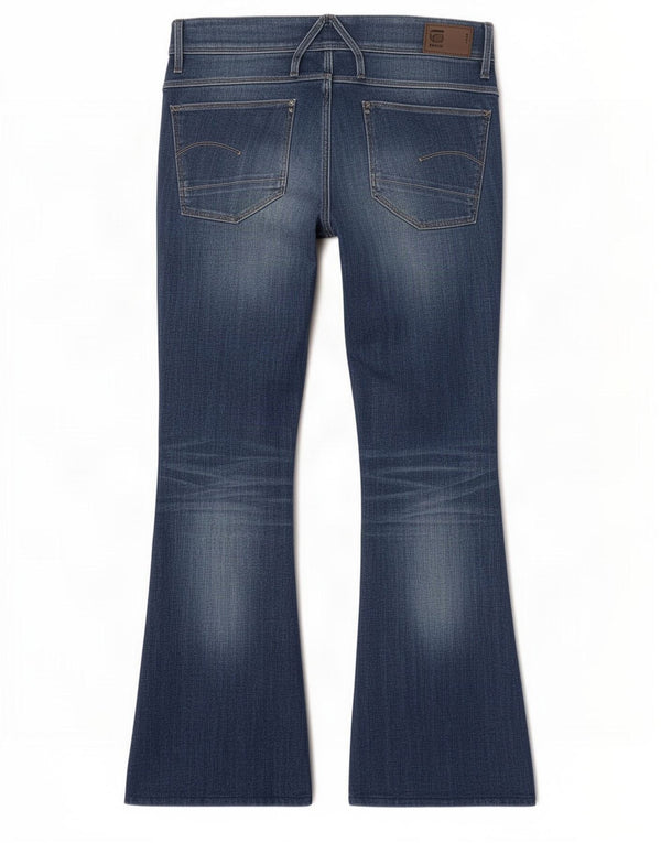 G-Star feminino Lynn Flared Jeans W32 L30 algodão azul