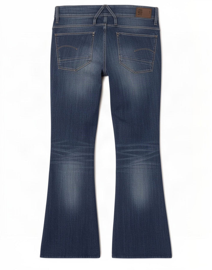 G-Star feminino Lynn Flared Jeans W32 L30 algodão azul