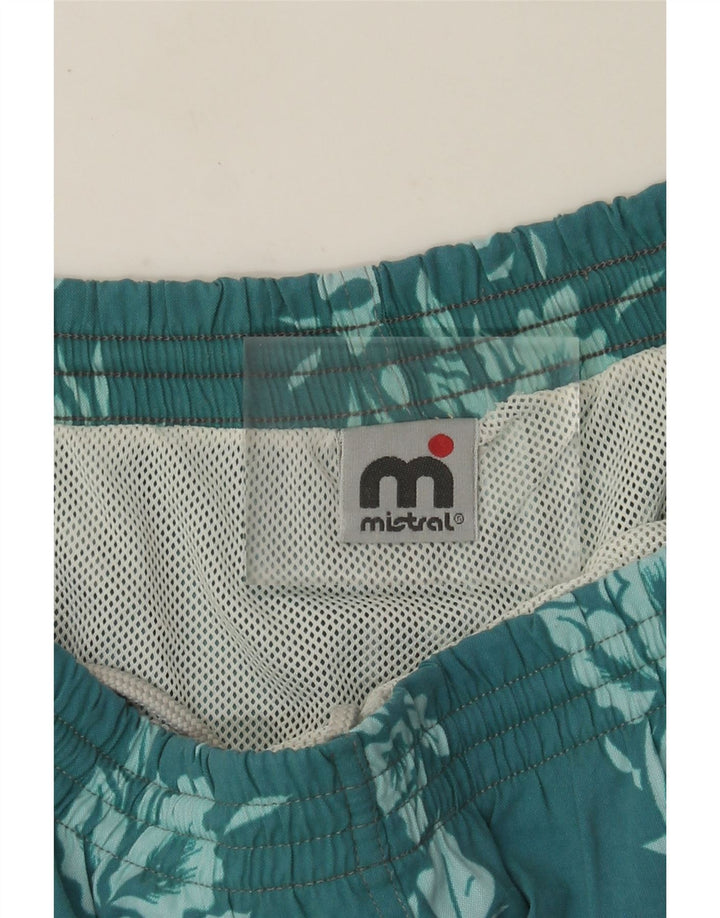 Shorts de banho masculino Mistral médio azul floral