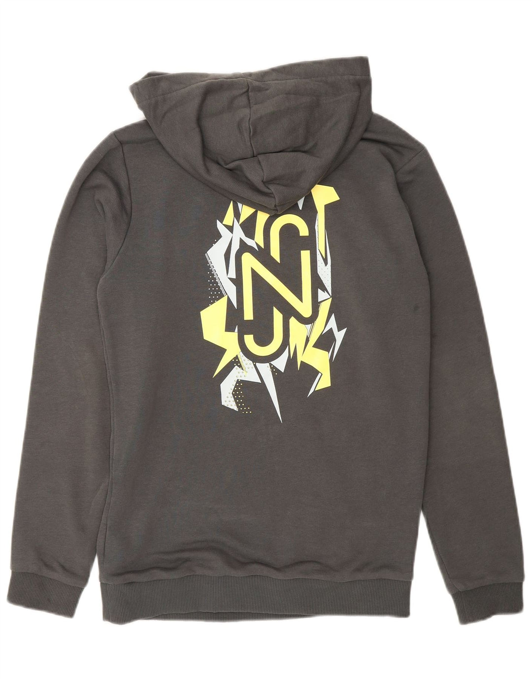 Jumper com capuz gráfico PUMA Boys 13-14 anos algodão cinza