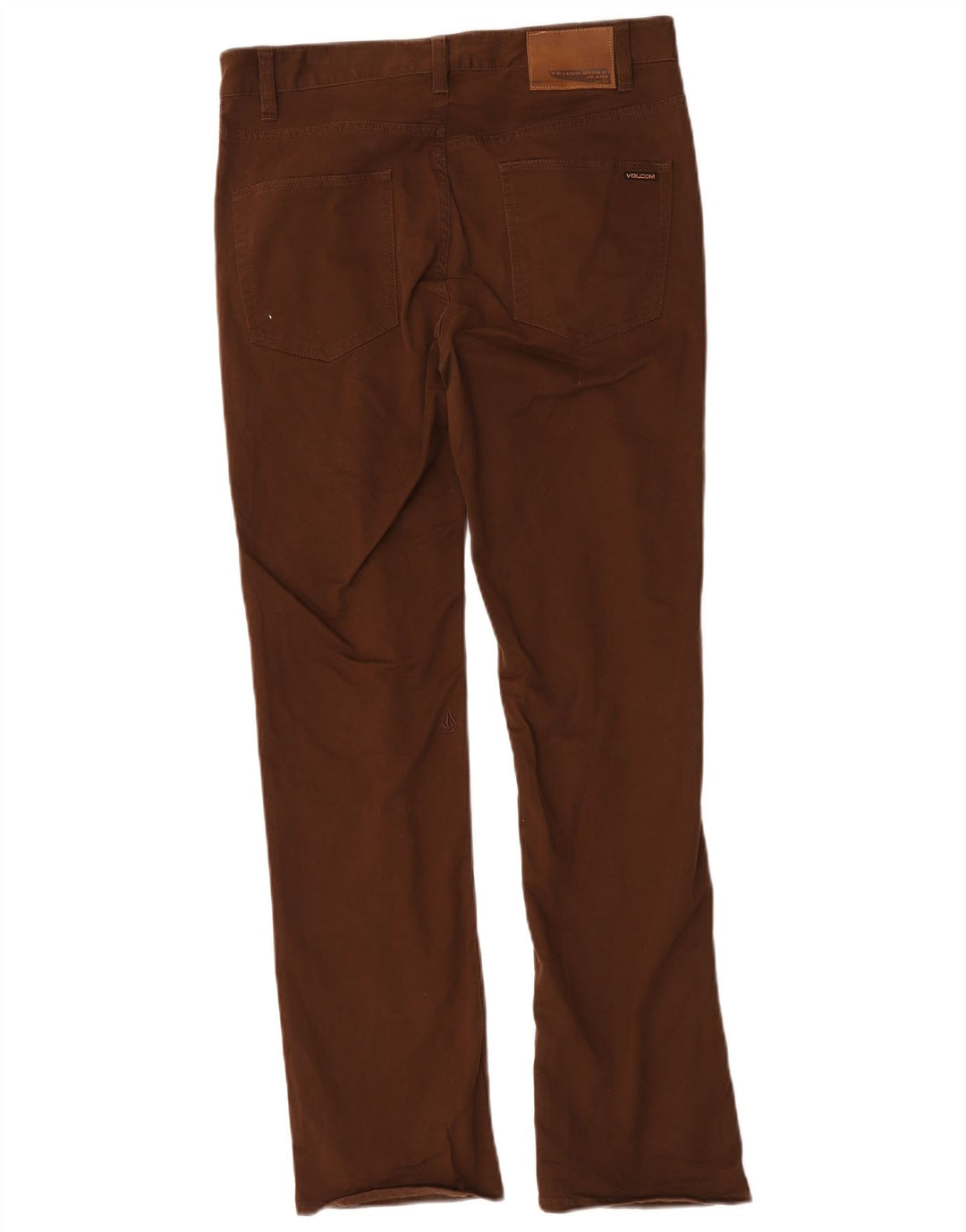 Volcom Masculino Solver Calça Casual Reta W30 L31 Algodão Marrom