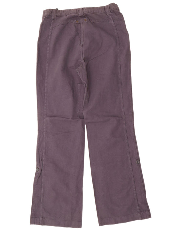 Calça cargo feminina Benetton com perna larga W32 L33 roxa