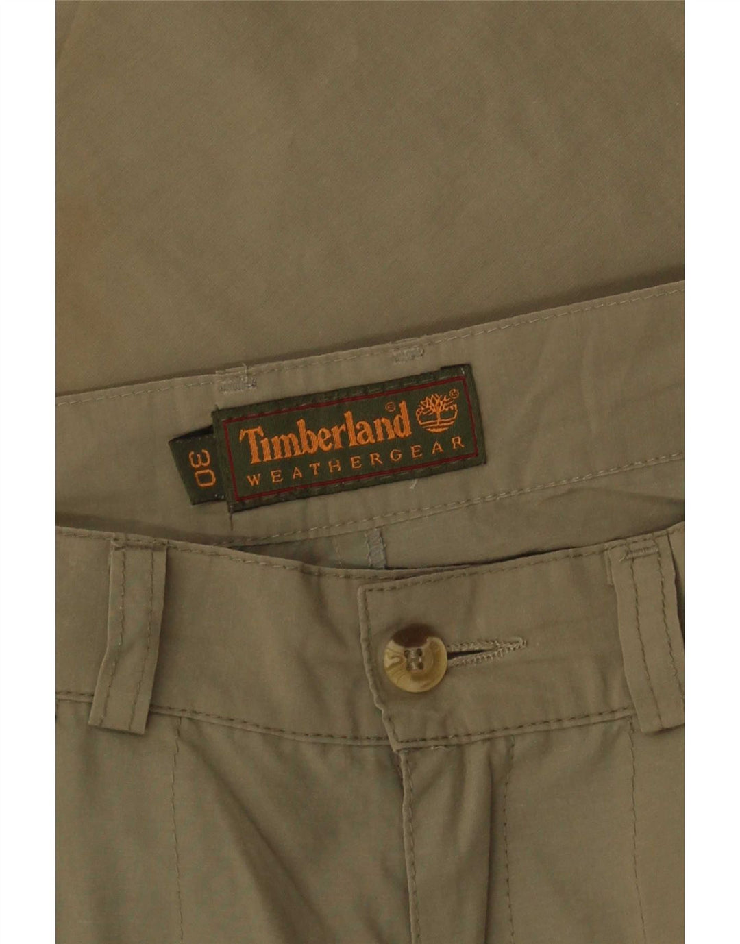 Calça cargo reta masculina Timberland W30 L30 cáqui