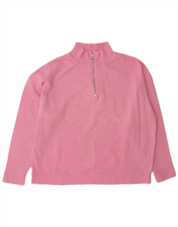 Suéter de moletom oversized feminino Marks & Spencer Reino Unido 14 grande rosa