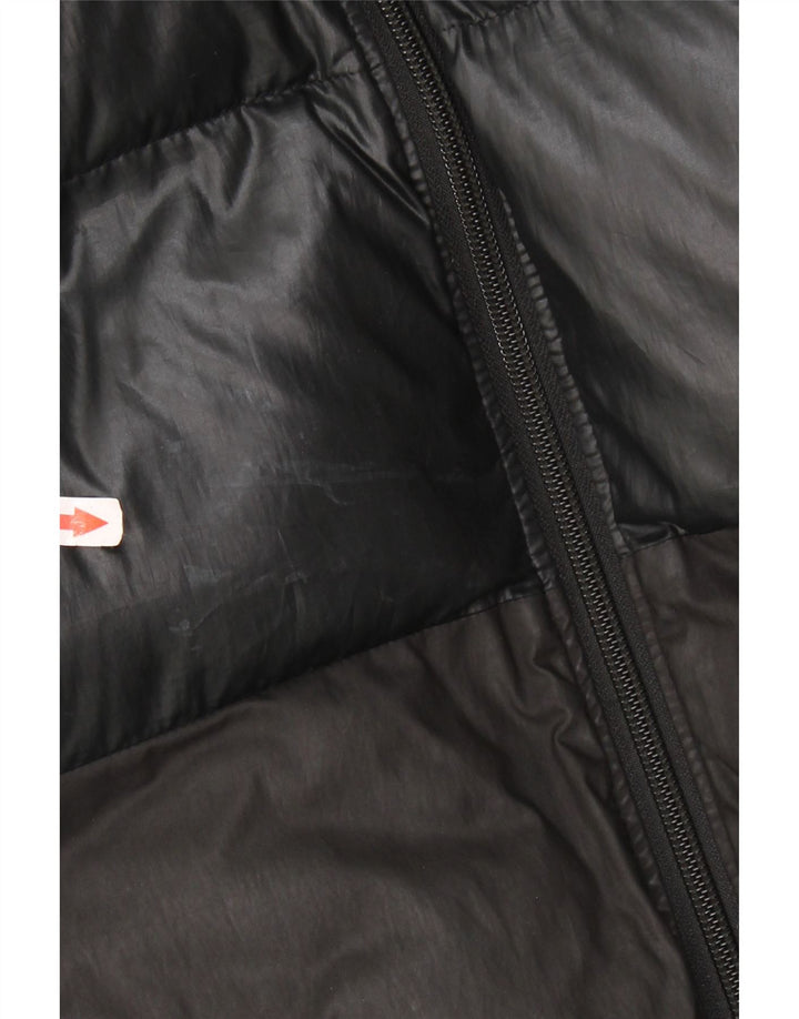 Jaqueta acolchoada com capuz feminina ADIDAS UK 16 grande preto colorblock poliéster