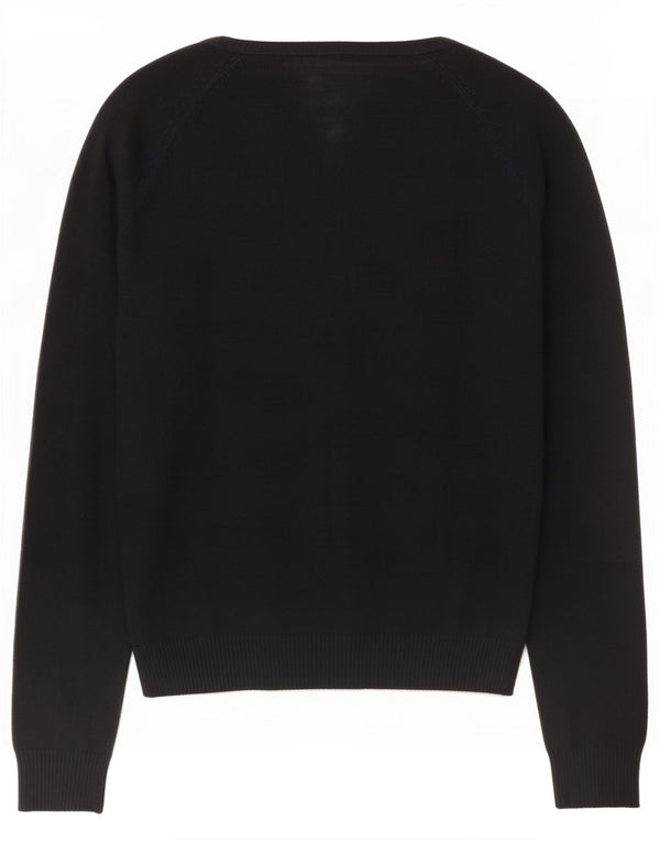 Suéter cardigã feminino Zara Reino Unido 12 algodão preto médio