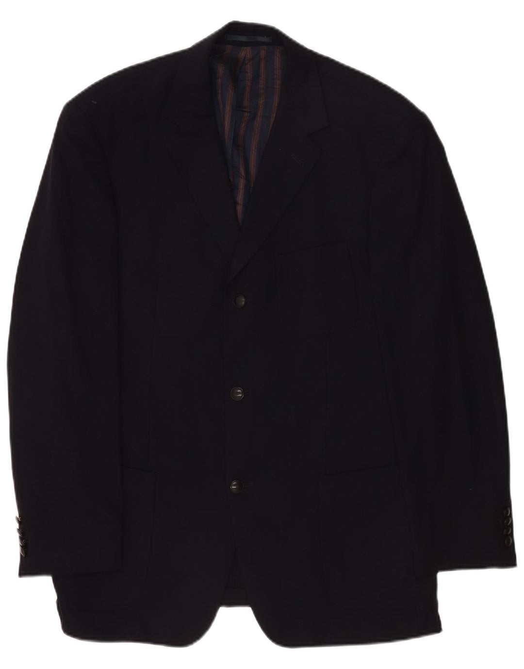Jaqueta blazer masculina Hugo Boss com 3 botões EU 52 XL azul marinho nova lã