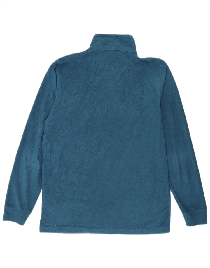Suéter de lã masculino Brugi com zíper e gola grande azul