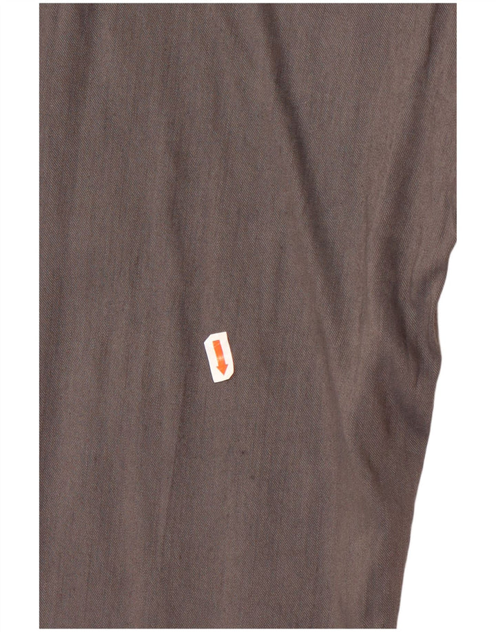 Calça Chino Feminina Jigsaw UK 12 Médio W32 L28 Linho Cinza