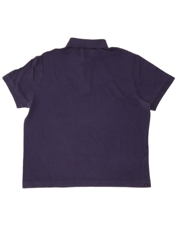 Camisa polo masculina Lacoste tamanho 7 2XL azul marinho