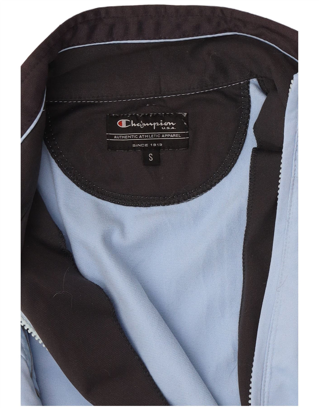 Champion Womens Oversized Tracksuit Top Jacket UK 10 Pequeno Azul