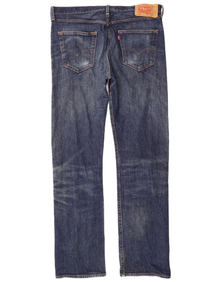 Levi's Masculino 501 Straight Jeans W36 L34 Azul Algodão