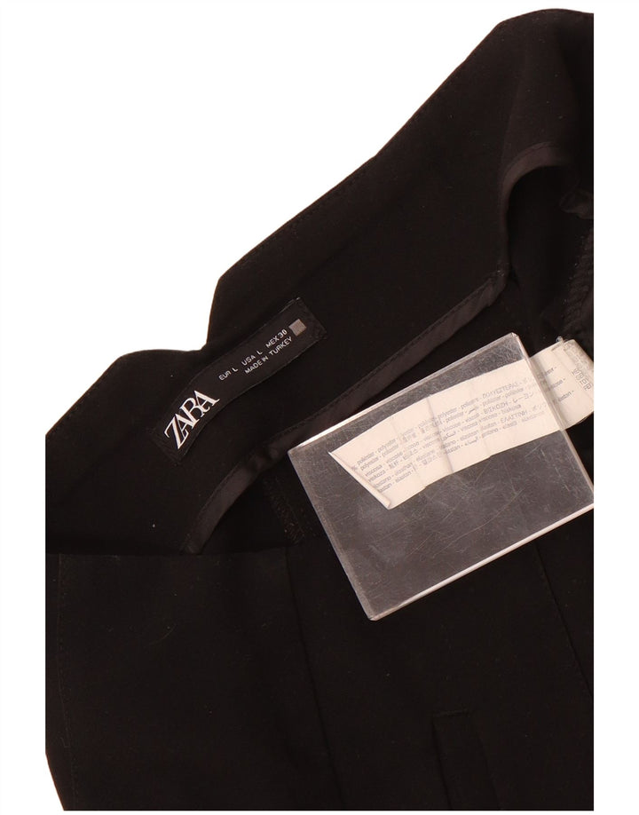 Zara Calça Cônica Feminina Grande W30 L27 Poliéster Preto