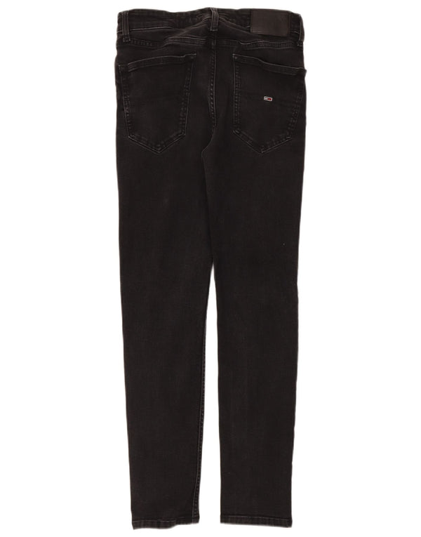 Tommy Hilfiger Mens Skinny Jeans W30 L30 Algodão Preto