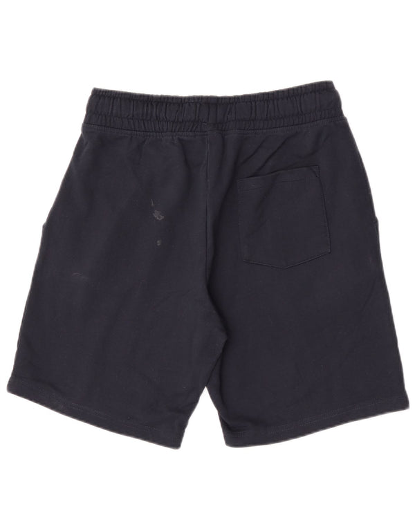 Shorts esportivos gráficos masculinos vintage médio algodão azul marinho
