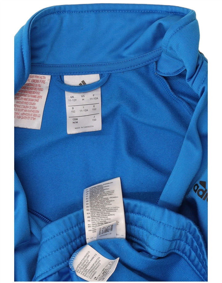 Jaqueta Adidas Meninos Treino Top 11-12 Anos Azul Colorblock Poliéster
