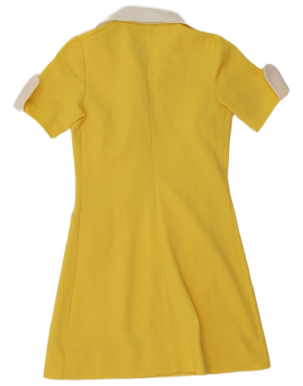 Vestido polo feminino Trevira IT 44 poliéster colorblock amarelo médio