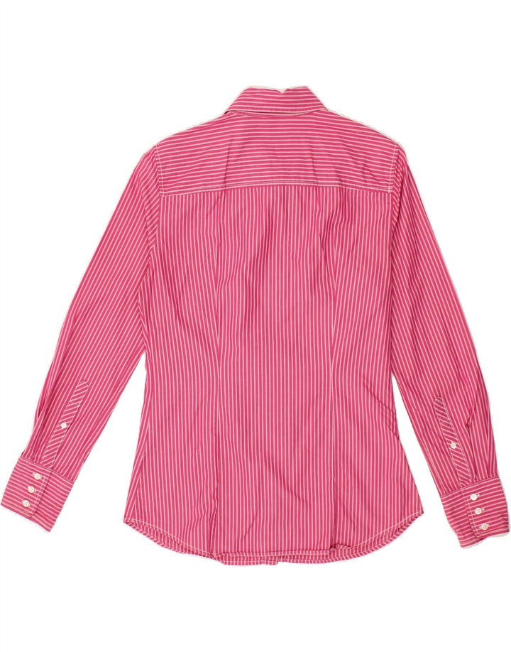 J. CREW Womens Oversized Shirt US 0 XS Pink Pinstripe Cotton Vintage J. Crew and Second-Hand J. Crew from Messina Hembry 