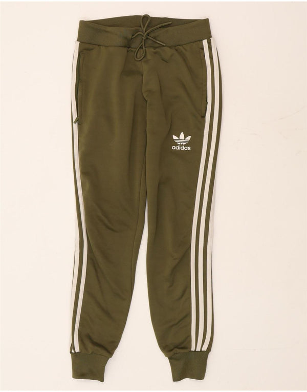 Adidas Womens Tracksuit Calças Joggers UK 6 XS Verde Poliéster