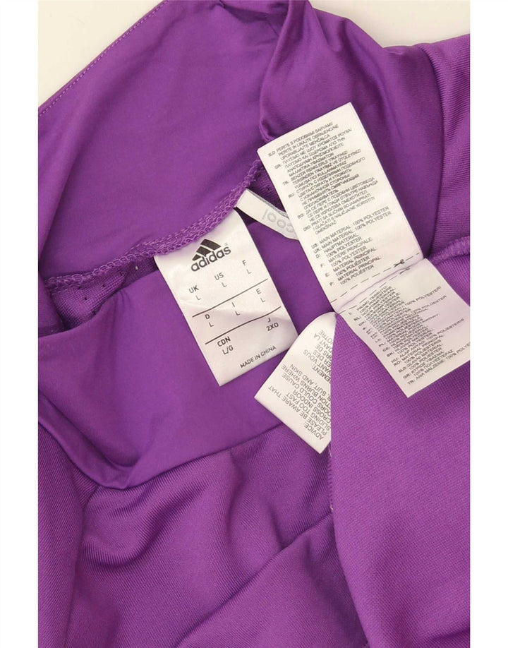 Adidas Mens Climacool Running Top Manga Longa Grande Roxo Poliéster