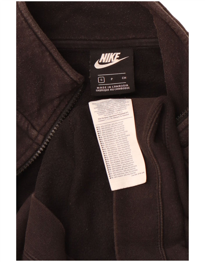 NIKE Mens Tracksuit Top Jacket Pequeno Algodão Preto