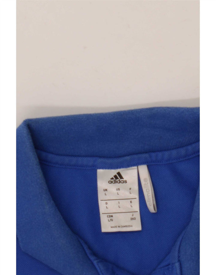Camisa Polo Masculina Adidas Grande Azul
