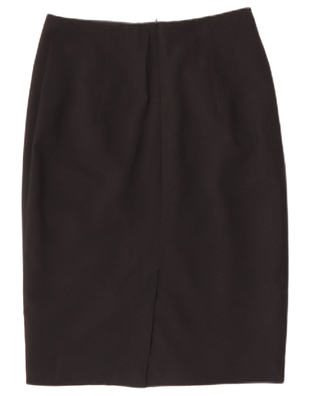 Saia lápis feminina Marks & Spencer Reino Unido 8 pequena W28 poliéster preto