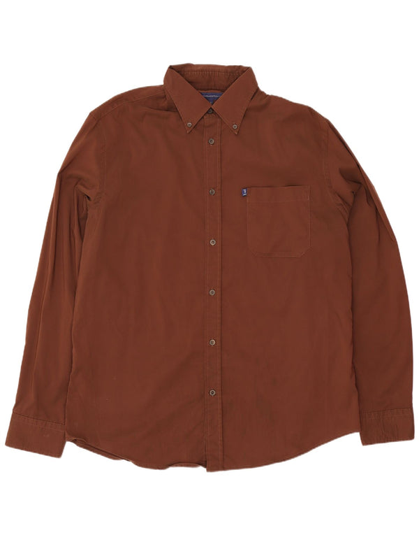 Camisa masculina Trussardi XL algodão marrom